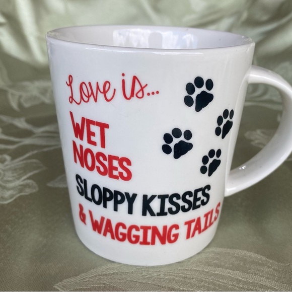 The Creating Studio Personalized Love Is Wet Noses Sloppy Kisses And A English Cream Golden Retriever Waffle Kitchen Towel Valentines Gift